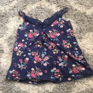Flower lace tank top